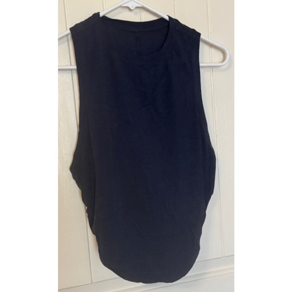lululemon Soft-Knit Crewneck Cropped Navy Tank Top 2 - Picture 4 of 4